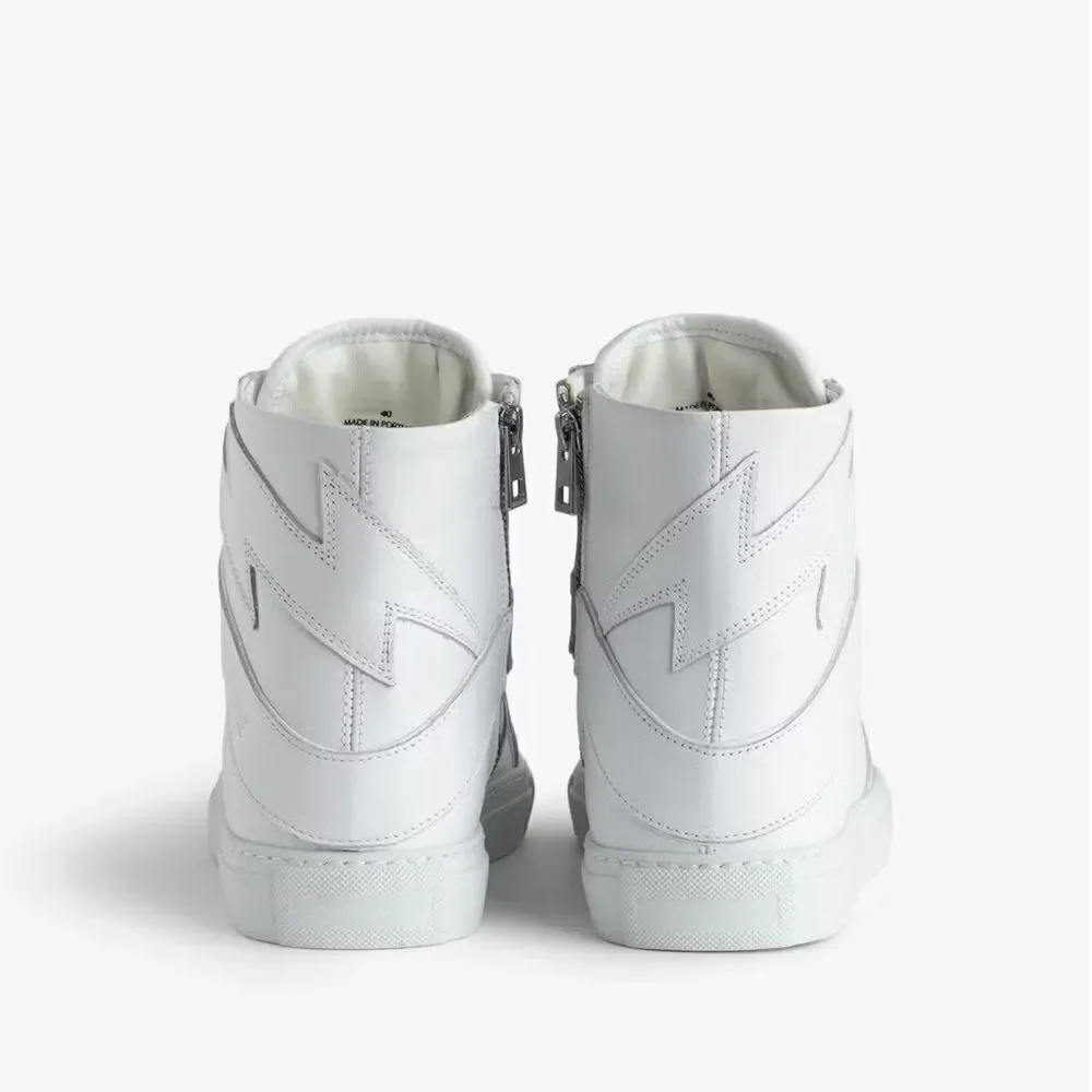 ZV1747 High Flash Sneakers high tops white New - Picture 4 of 15